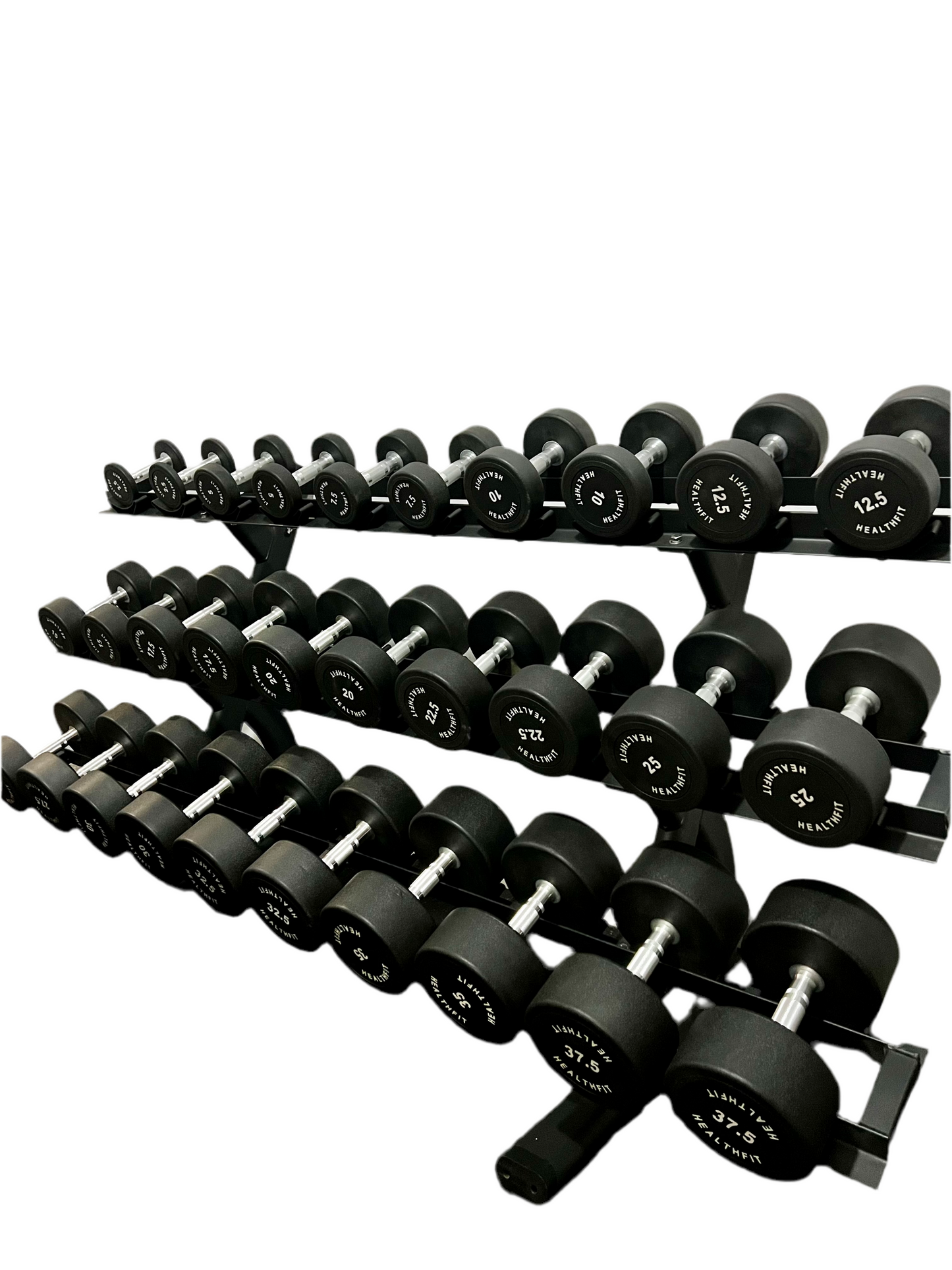 SET MANCUERNAS 15 Pares 2.5-37.5Kg CON RACK