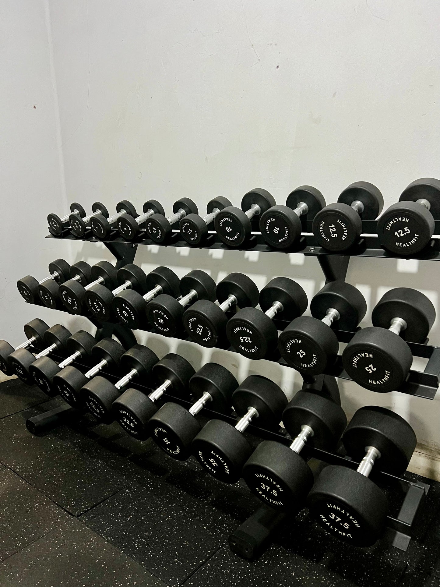 SET MANCUERNAS 15 Pares 2.5-37.5Kg CON RACK